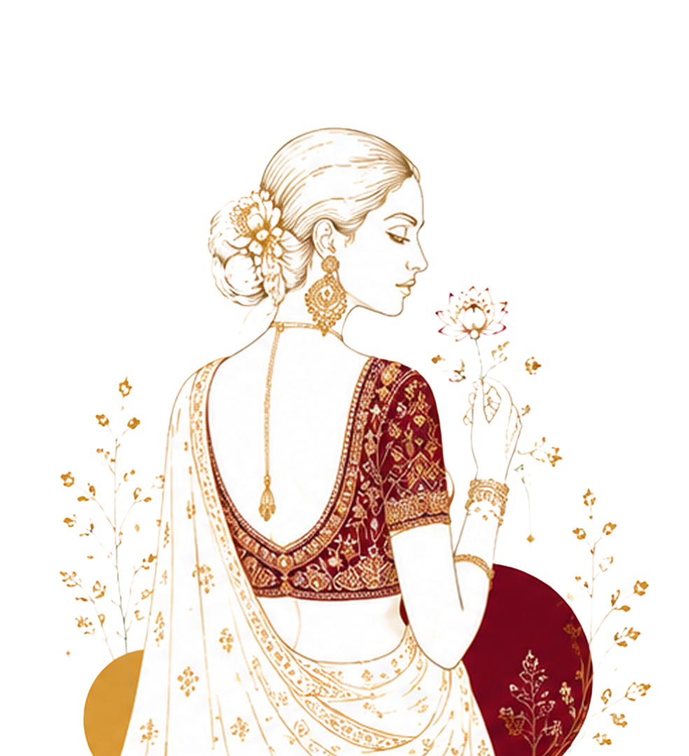 Ivaantra Figurative Saree Ornament Illustration