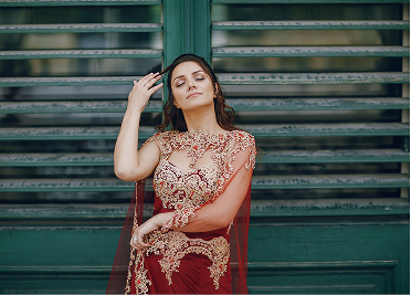The Embroidered Matka Silk Lehenga 3